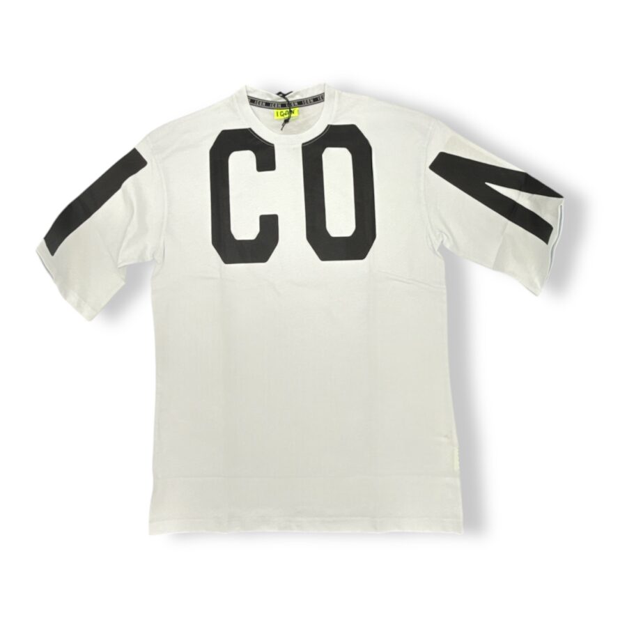 T-SHIRT ICON ICUS2S5T063 BIANCO NERO