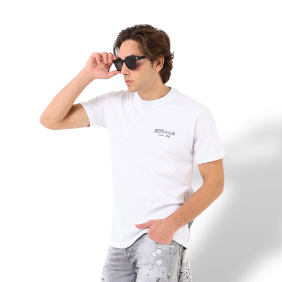 T-SHIRT G2 FIRENZE DENIM WHITE - immagine 3
