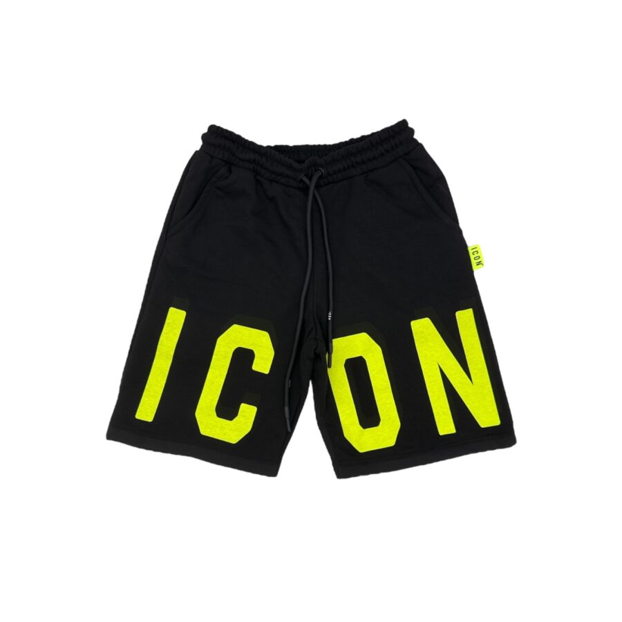 BERMUDA UOMO ICON ICUS2S5B001 NERO FLUO