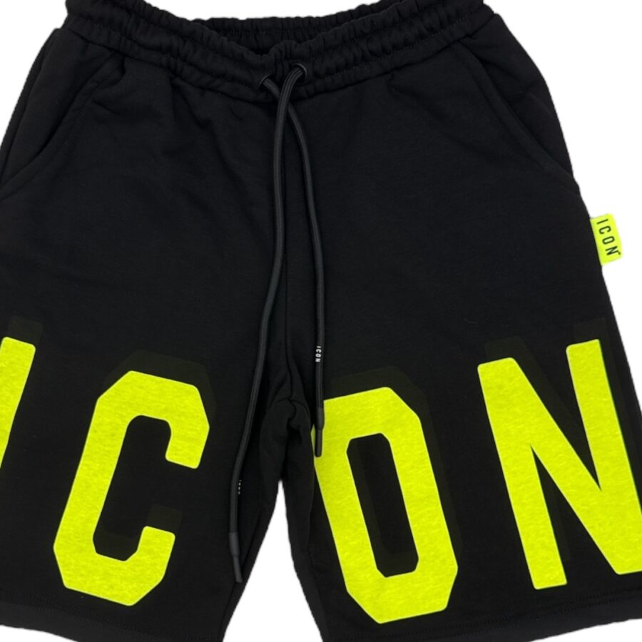 BERMUDA UOMO ICON ICUS2S5B001 NERO FLUO - immagine 2